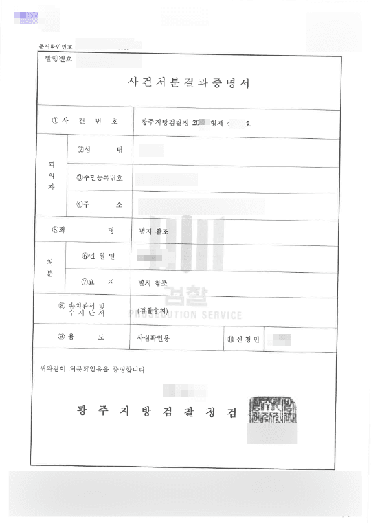 혐의없음(증거불충분) | 특정경제범죄가중처벌등에관한법률위반(사기), 업무상횡령, 협박 - 광주지방검찰청 20**형제43***호