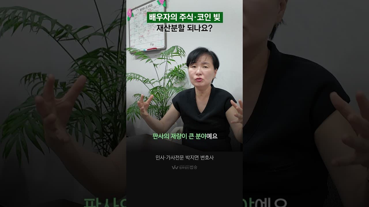 배우자의 주식·코인 빚, 재산분할 되나요?