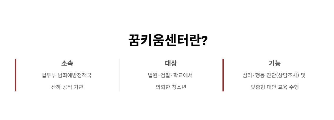 청소년비행예방센터(꿈키움센터) 상담조사 및 교육 과정 실무 총정리